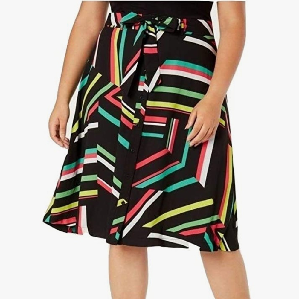 Bar III Womens  A-Line Printed Skirt Size 4